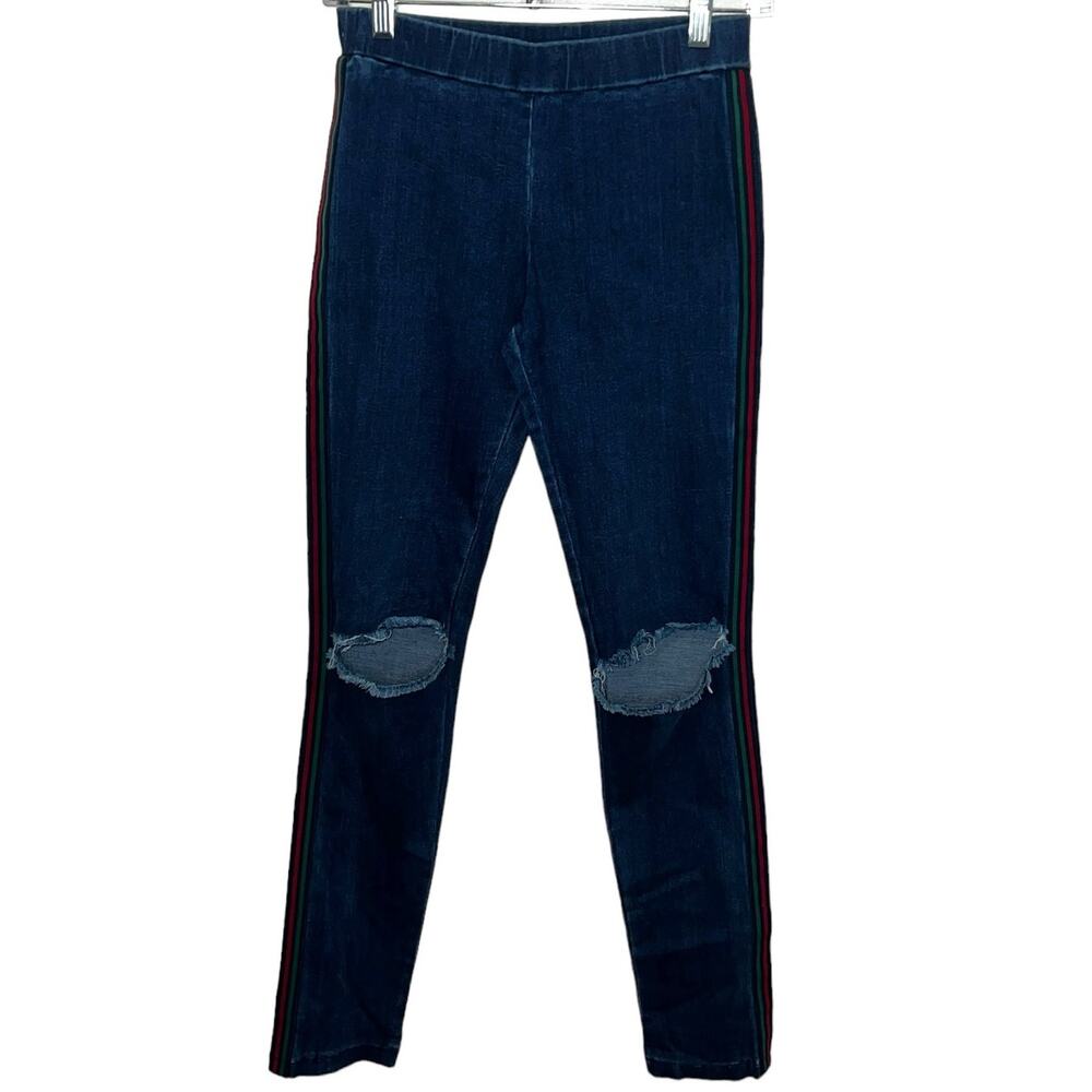 Nude Jeggings Mid-Rise Denim Pants Pull On Stretch Womens Size Medium Blue